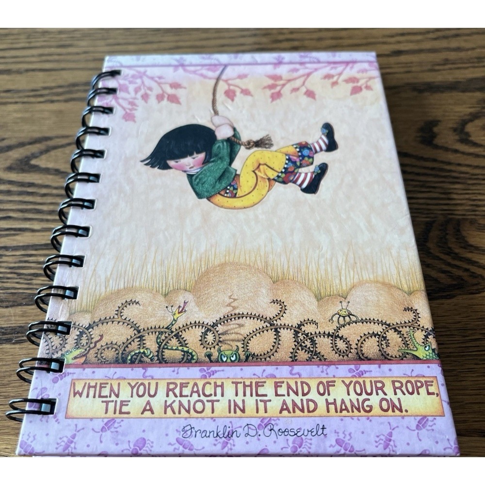Mary Engelbreit Spiral Hard Cover Journal Diary‎ 30499 Reach End Of Your Rope